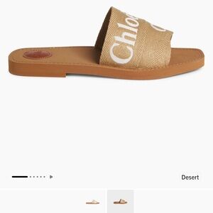 Chloé Tan Woody Slide Sandal